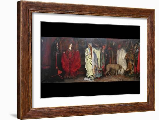 King Lear, Act 1 Scene 1-Edwin Austin Abbey-Framed Art Print