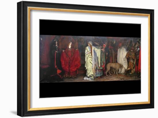 King Lear, Act 1 Scene 1-Edwin Austin Abbey-Framed Art Print