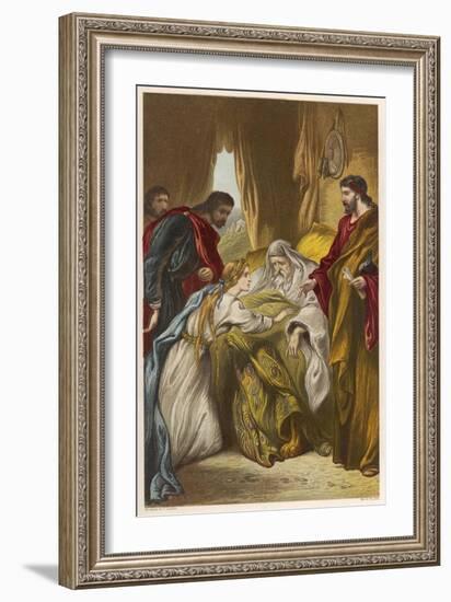 King Lear, Act IV Scene I: Cordelia Attends Her Father's Bedside-Joseph Kronheim-Framed Art Print