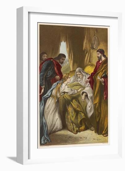 King Lear, Act IV Scene I: Cordelia Attends Her Father's Bedside-Joseph Kronheim-Framed Art Print