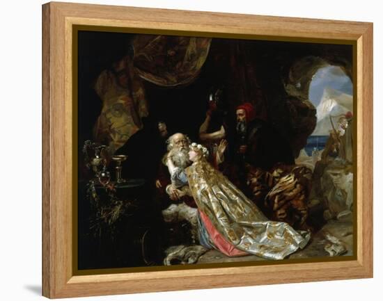 King Lear and Cordeliaby Edward Matthew Ward-null-Framed Premier Image Canvas