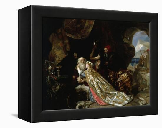 King Lear and Cordeliaby Edward Matthew Ward-null-Framed Premier Image Canvas