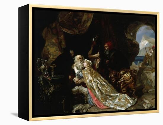 King Lear and Cordeliaby Edward Matthew Ward-null-Framed Premier Image Canvas