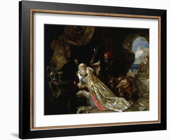 King Lear and Cordeliaby Edward Matthew Ward-null-Framed Giclee Print