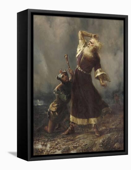 King Lear and the Fool (Shakespeare, King Lear, Act III, Scene II)-William Holmes Sullivan-Framed Premier Image Canvas