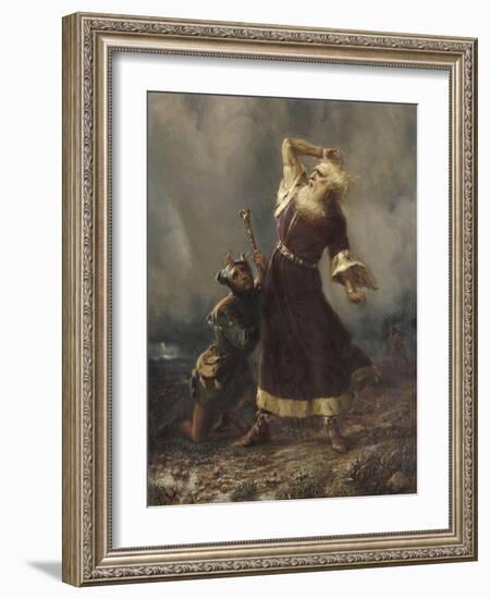 King Lear and the Fool (Shakespeare, King Lear, Act III, Scene II)-William Holmes Sullivan-Framed Giclee Print