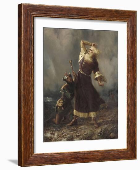 King Lear and the Fool (Shakespeare, King Lear, Act III, Scene II)-William Holmes Sullivan-Framed Giclee Print