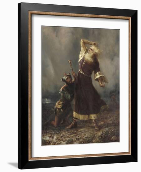 King Lear and the Fool (Shakespeare, King Lear, Act III, Scene II)-William Holmes Sullivan-Framed Giclee Print