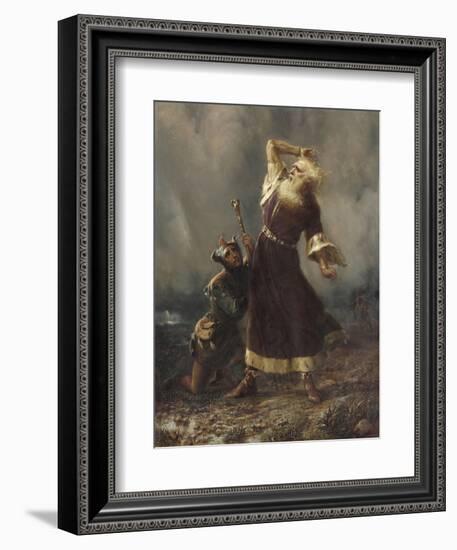 King Lear and the Fool (Shakespeare, King Lear, Act III, Scene II)-William Holmes Sullivan-Framed Giclee Print