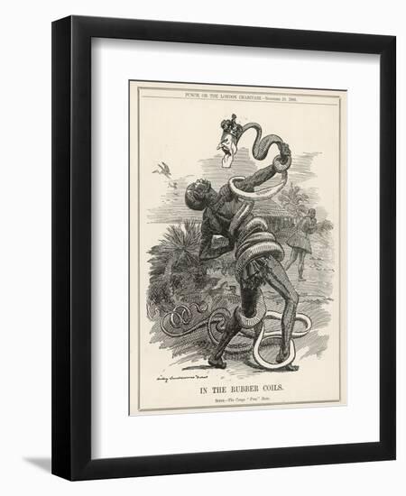 King Leopold II King of the Belgians Crushes the Belgian Congo. in the Rubber Coils-Linley Sambourne-Framed Photographic Print