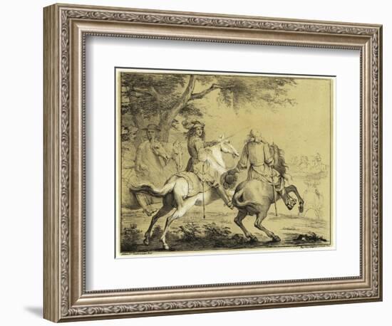 King Louis XIV at the Defeat of the Spanish Army Near the Bruges Canal in 1667-Adam Frans van der Meulen-Framed Giclee Print