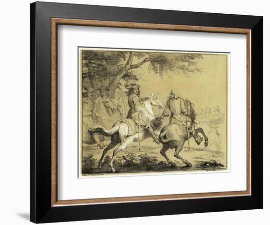 King Louis XIV at the Defeat of the Spanish Army Near the Bruges Canal in 1667-Adam Frans van der Meulen-Framed Giclee Print