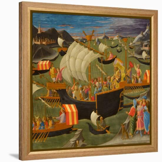 King Melchior Sailing to the Holy Land, C.1445-50 (Tempera & Oil on Panel)-Francesco Di Stefano Pesellino-Framed Premier Image Canvas