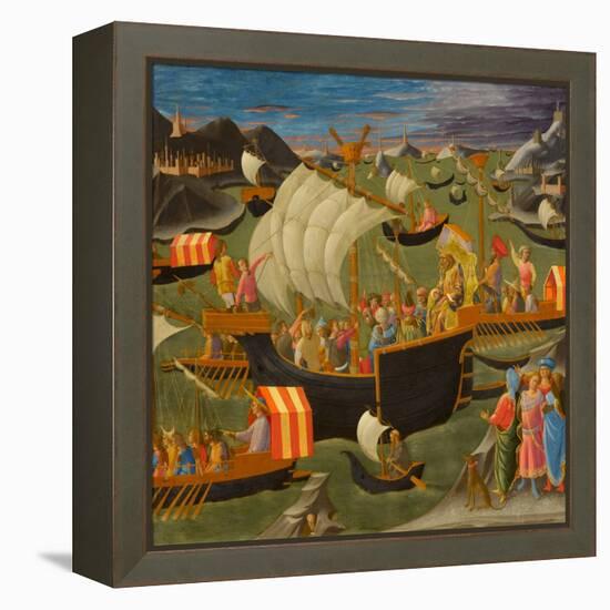 King Melchior Sailing to the Holy Land, C.1445-50 (Tempera & Oil on Panel)-Francesco Di Stefano Pesellino-Framed Premier Image Canvas