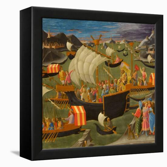 King Melchior Sailing to the Holy Land, C.1445-50 (Tempera & Oil on Panel)-Francesco Di Stefano Pesellino-Framed Premier Image Canvas