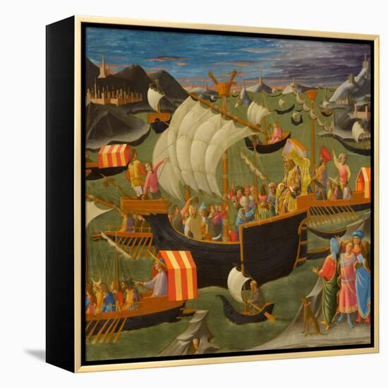 King Melchior Sailing to the Holy Land, C.1445-50 (Tempera & Oil on Panel)-Francesco Di Stefano Pesellino-Framed Premier Image Canvas