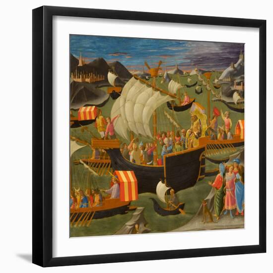 King Melchior Sailing to the Holy Land, C.1445-50 (Tempera & Oil on Panel)-Francesco Di Stefano Pesellino-Framed Giclee Print