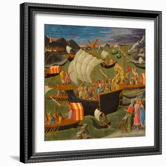 King Melchior Sailing to the Holy Land, C.1445-50 (Tempera & Oil on Panel)-Francesco Di Stefano Pesellino-Framed Giclee Print