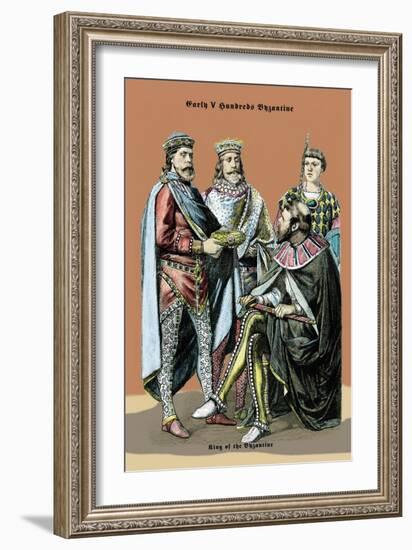 King of Byzantine, Sixth Century A.D.-Richard Brown-Framed Art Print