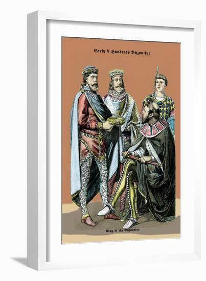 King of Byzantine, Sixth Century A.D.-Richard Brown-Framed Art Print