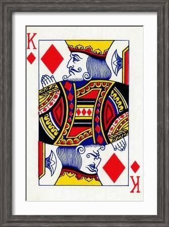 King of Diamonds from a deck of Goodall & Son Ltd. playing cards, c1940'  Giclee Print - Unknown | Art.com