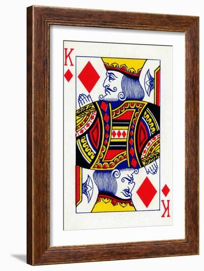 King of Diamonds from a deck of Goodall & Son Ltd. playing cards, c1940-Unknown-Framed Giclee Print