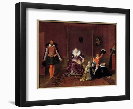 King of France Henry IV (1553-1610) Playing with His Children in Front of the Spanish Ambassador In-Jean Auguste Dominique Ingres-Framed Giclee Print