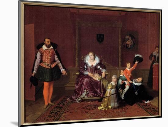 King of France Henry IV (1553-1610) Playing with His Children in Front of the Spanish Ambassador In-Jean Auguste Dominique Ingres-Mounted Giclee Print