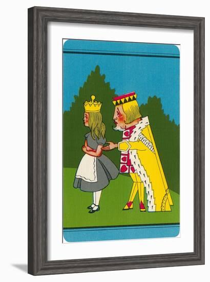 King of Hearts and Alice-null-Framed Art Print