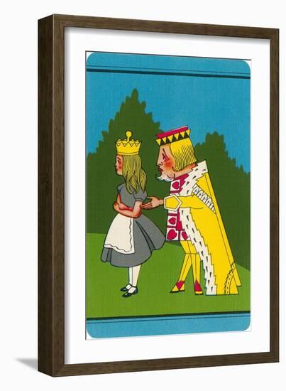 King of Hearts and Alice-null-Framed Art Print