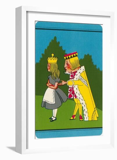 King of Hearts and Alice-null-Framed Art Print