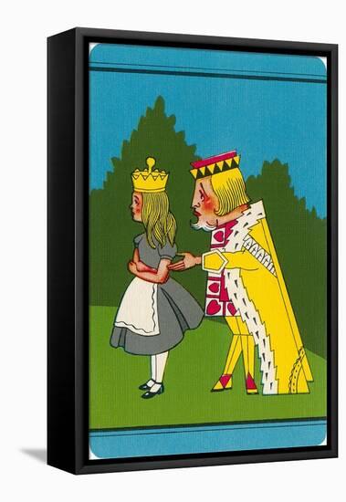 King of Hearts and Alice-null-Framed Stretched Canvas