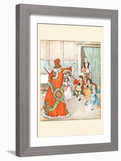 King of Hearts Called for Those Tarts and Beat the Knave Full Sore-Randolph Caldecott-Framed Art Print