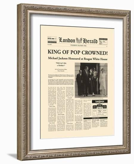 King Of Pop Crowned-The Vintage Collection-Framed Giclee Print