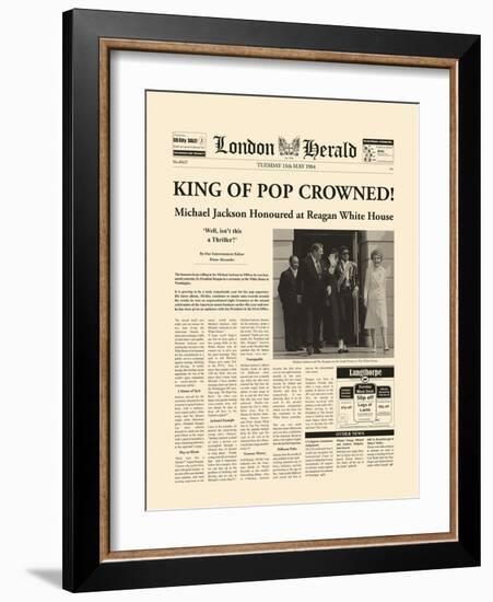 King Of Pop Crowned-The Vintage Collection-Framed Giclee Print