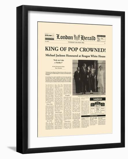 King Of Pop Crowned-The Vintage Collection-Framed Giclee Print