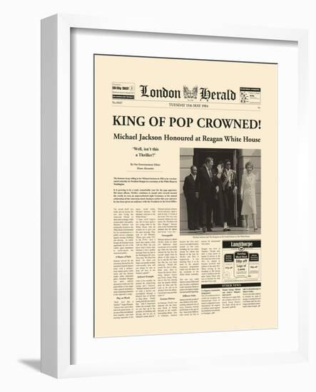 King Of Pop Crowned-The Vintage Collection-Framed Giclee Print