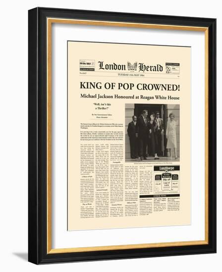 King Of Pop Crowned-The Vintage Collection-Framed Giclee Print