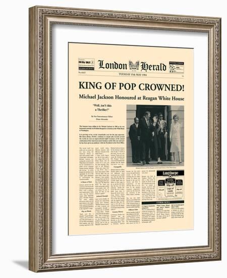 King of Pop Crowned-The Vintage Collection-Framed Art Print