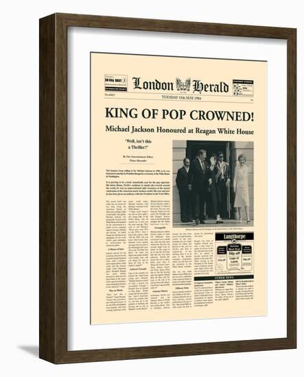 King of Pop Crowned-The Vintage Collection-Framed Art Print