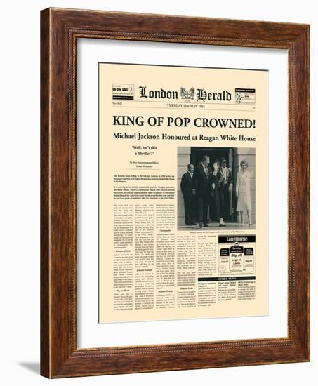 King of Pop Crowned-The Vintage Collection-Framed Art Print