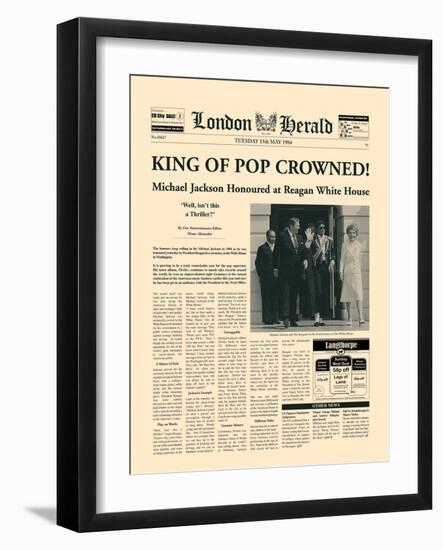 King of Pop Crowned-The Vintage Collection-Framed Art Print