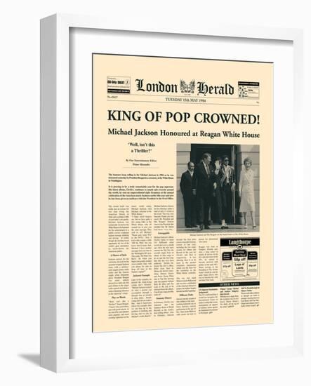 King of Pop Crowned-The Vintage Collection-Framed Art Print