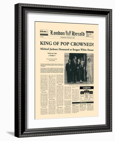 King of Pop Crowned-The Vintage Collection-Framed Art Print