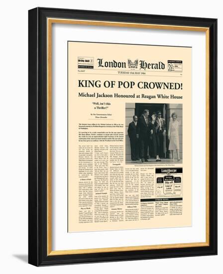 King of Pop Crowned-The Vintage Collection-Framed Art Print