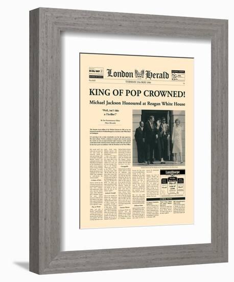 King of Pop Crowned-The Vintage Collection-Framed Art Print