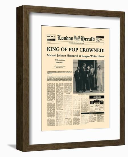 King of Pop Crowned-The Vintage Collection-Framed Art Print