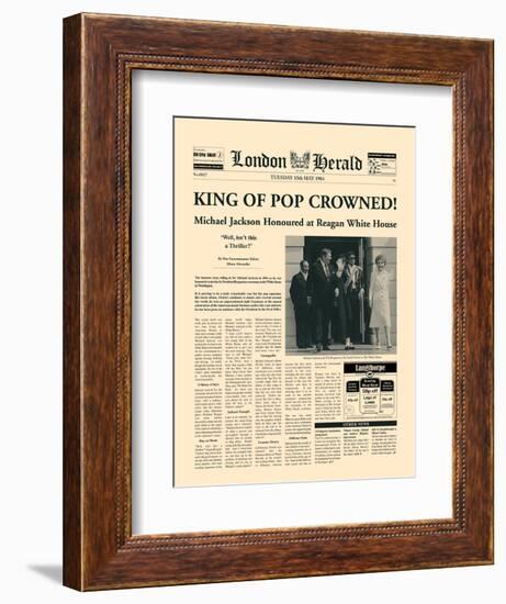 King of Pop Crowned-The Vintage Collection-Framed Art Print