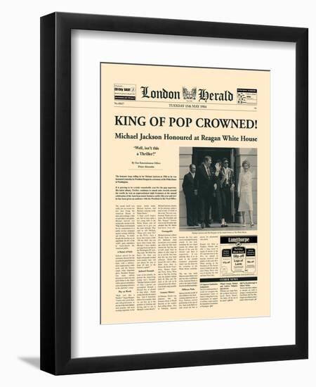 King of Pop Crowned-The Vintage Collection-Framed Art Print