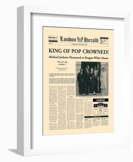 King of Pop Crowned-The Vintage Collection-Framed Art Print
